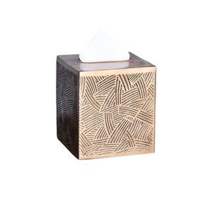 Bronze Finish Square Metal Tissue Box <b>Case</b> Dispenser Tabletop Tissue Storage Box For Bathroom Countertop Office Home Decor - Product Image 2