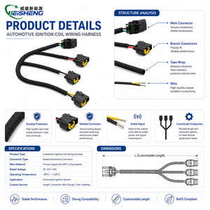 Rangkaian Kabel Injektor Kustom Sensor Mesin ECU Rakitan Kabel OEM - Product Image 3