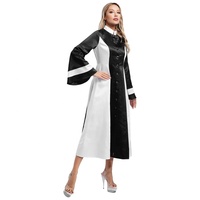 Robe de chorale élégante pour femme, à manches évasées, pour le clergé, costume de cosplay d'Halloween, déguisement de bal masqué, jeu de rôle