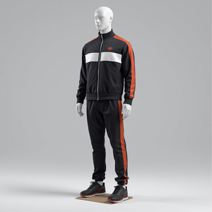 Ensemble sweat à capuche et short pour homme en polyester et coton tricoté imprimé, vêtements décontractés personnalisés - Product Image 2