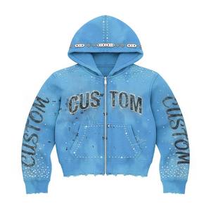 Vente en gros de sweats à capuche en molleton français pour hommes, sweats à capuche en molleton français surdimensionnés pour les marques américaines - Product Image 1