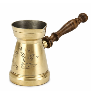 Beatiful Engraved Brass Finish Turkish Greek Arabic <b>Coffee</b> Pot Stovetop <b>Coffee</b> Maker Cezve Ibrik Briki <b>Coffee</b> Pot - Product Image 1