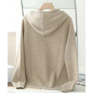 Men's Cotton Fleece Hoodie Casual <b>Zip</b>-<b>up</b> Sweatshirt Regular fit hooded <b>jacket</b> Breathable knitted hoodie - Product Image 2