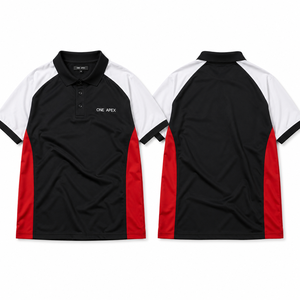 ONE APEX Maillot de sport pour homme Performance Noir Blanc Rouge Logo uni sur le devant Respirant Séchage rapide - Product Image 6