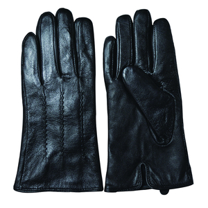 Leather Gloves Wrist Length Plain Style Thermal Faux <b>Fur</b> Lining Winter Warmth Outdoor Daily Use - Product Image 5