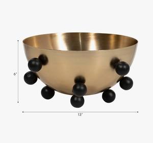 Bol à fruits de luxe en fer avec pieds décoratifs en forme de boule, design contemporain, centre de table pour mariage, Pâques, Ramadan, décoration intérieure - Product Image 3