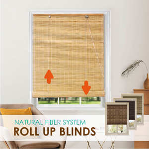 ม่านม้วนไม้ไผ่ไฟฟ้าขนาด 2.2 มม. สั่งทำได้ตามขนาด ขายดี คุณภาพสูง เป็นมิตรกับสิ่งแวดล้อม 100%  แบบเรียบแนวนอน - Product Image 5