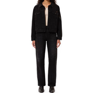 New 2026 Berit Unisex Regular Denim Jacket Asphalt Black Custom Vintage Wash Streetwear Casual OEM Low MOQ Manufacturer Knitted - Product Image 5