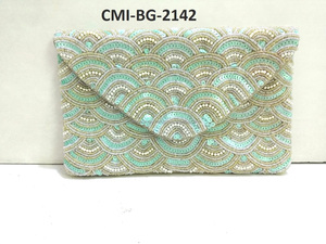 Boho Style Beaded Evening Bag for Women Canvas Lining Zipper Starburst Seed Bead Crossbody <b>Chain</b> Clutch Embroidery Gift <b>Handbag</b> - Product Image 3