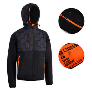 เสื้อแจ็คเก็ตทำงานกันหนาวสำหรับผู้ชายแบบปรับแต่งได้ พร้อมฮู้ดและกางเกง ทำจากผ้าฝ้ายระบายอากาศได้ดี - Product Image 5