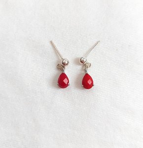 Ensemble de bijoux en argent sterling 925, bijoux tendance, livré avec un ensemble boucles d'oreilles/pendentif, bijoux en pierre précieuse corail rouge naturel pour femmes - Product Image 6