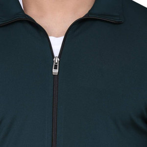 Men's Solid Color Tracksuit Set Full Zipper Turn-<b>down</b> Collar Breathable Polyester Casual Wear Autumn Regular Fit With Pockets - Product Image 2