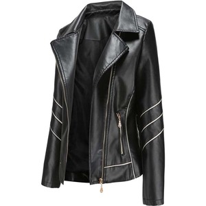Vestes en similicuir unies pour femmes et filles, design unique, très vendues, service OEM, impression de logo, vêtements décontractés, hiver - Product Image 3