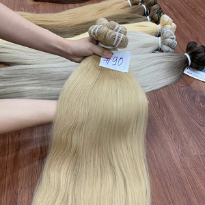 Cheveux naturels lisses, tissage en trame, plusieurs couleurs, prêts à être expédiés, fournisseur de cheveux bruts, paquet de cheveux bruts, trame doublement tirée - Product Image 5