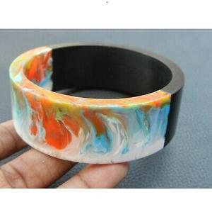Highly Polished Customized Handcrafted <b>Cufflink</b> <b>Vintage</b> Angel Style Fashion Resin Joint Bangle Resin Craft for Women From India - Product Image 1