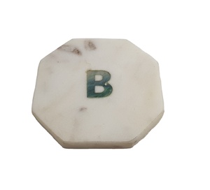 Pierre de marbre de forme octogonale avec sous-verres personnalisés polis de haute qualité sous-verres en tranche de marbre ensemble de 4 pièces - Product Image 1