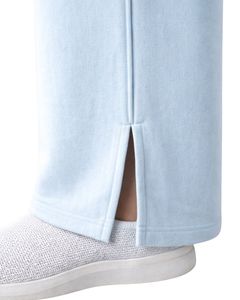 Pantalones Deportivos Anchos para Mujer, Color Azul Bebé, Cintura Elástica con Cordón, Corte Holgado Informal, Pierna Recta, Suaves y Cómodos para Estar en Casa - Product Image 5