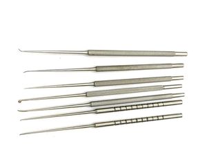Juego de microagujas/extractores de cerumen de acero inoxidable alemán, 7 piezas, instrumentos quirúrgicos ORL, aprobado por CE, juego manual de microagujas/extractores de cerumen - Product Image 3