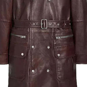 Nouveau manteau en cuir pour homme, long manteau d'hiver avec accents de boutons en fourrure, logo personnalisé, manteau en cuir de haute qualité, taille plus, pour l'extérieur - Product Image 3