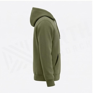 Sweat à capuche pour homme North Approach, vert olive, en polaire, décontracté, avec poche avant, coupe classique, pour l'automne - Product Image 3