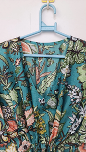 Vestido Kaftán Informal de Verano con Estampado Floral Tropical, sin Mangas, de Algodón, para Mujer, Ropa de Playa, Ropa de Estar por Casa, Textil Naaz - Product Image 4