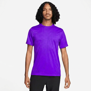 Camiseta de Manga Corta Azul Pacífico para Hombre, Corte Regular, Cuello Redondo, Color Sólido, Informal, de Jersey de Algodón Transpirable - Product Image 6