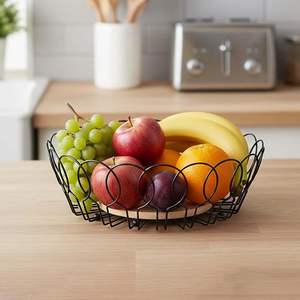 Panier de rangement en métal noir profond, organisateur en maille robuste pour étagère - Product Image 6