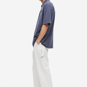Polo brodé personnalisé OEM en gros, grande taille, contrastant, en coton, à manches courtes, pour hommes, pour le golf - Product Image 5