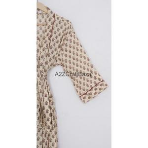 Exportadores de Kimonos de Algodón 100% para Mujer, Estampado Floral Sexy, Ropa de Dormir de Primavera/Verano, Túnica de Playa - Product Image 3