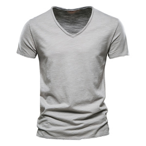 Nueva Camiseta de Alta Calidad Personalizada 100% Algodón, Estilo Urbano, Manga Corta, Cuello Redondo, Camiseta a Rayas de Algodón para Hombre - Product Image 3
