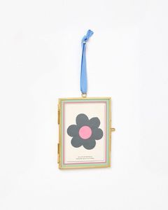 Cadre photo rectangulaire en bois avec ruban à nœud pour décoration suspendue - Product Image 6