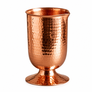 Handmade Pure Copper Cocktail Mixing <b>Glass</b> Seamless Hammered Design <b>Tumbler</b> for Professional Mixologists & Home Bar - Product Image 1