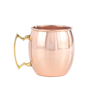 Taza de Cerveza Moscow Mule Clásica de Cobre Puro 100% de 16oz, Martillada, con Asa de Latón, Ecológica, para Fiestas - Product Image 6
