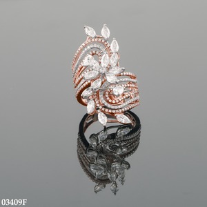 Anillo de Diamantes Cultivados en Laboratorio de Oro Rosa de 18K con Certificación IGI de D'VINS JEWELS, Corte Brillante, Regalo de Boda o Compromiso para Mujer - Product Image 2