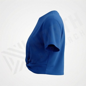 Ropa de Mujer, Tops Cortos Personalizados, Camisetas de Algodón, Ropa Deportiva para Yoga y Fitness, Ropa Casual Moderna para Damas, Camiseta con Color Personalizado - Product Image 3