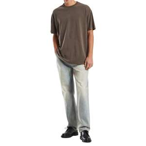 T-shirt Homme Marron à Épaules Tombantes Coupe Oversize Ample en Mélange de Coton Uni Fabricant d'Étiquettes Personnalisées - Product Image 4