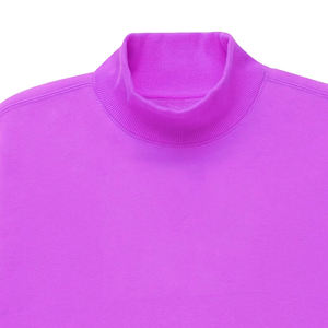 Sudadera de cuello alto para mujer al por mayor, jersey oversize de manga larga de algodón y forro polar para mujer - Product Image 2