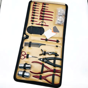 Complete Hair Extension Tools Kit Stainless Steel Microlink Pliers Hair Extension Needle Pulling <b>Hook</b> Beading Tool Bead Closing - Product Image 1