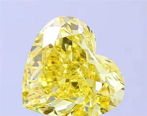 Diamant VS1 Jaune Taille Cœur, Couleur Fantaisie, Cultivé en Laboratoire, Certifié IGI, Taille Brillant pour la Fabrication de Bijoux par AURA LUXURIA - Product Image 2