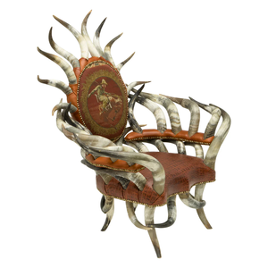 Fauteuil d'appoint sculpté en corne de buffle, meuble décoratif en bois vintage fait main de NEHA ENTERPRISES - Product Image 3