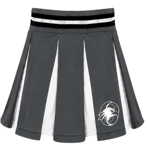 Ensemble d'uniforme de cheerleading gris anthracite avec jupe plissée et crop top, tenue de performance d'équipe, vêtements de compétition de danse athlétique personnalisés - Product Image 5