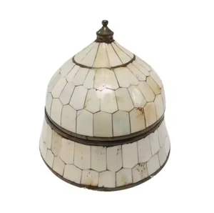 Boîte à bonbons de luxe en acier inoxydable avec couvercle, bol décoratif pour fruits secs, plat de service, décoration de table, conteneur cadeau - Product Image 2