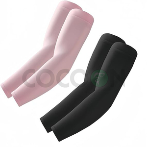 Mangas de compresión personalizadas en blanco y negro con protección UV, elásticas de spandex para béisbol, baloncesto, entrenamiento deportivo, ropa de equipo, venta al por mayor. - Product Image 5