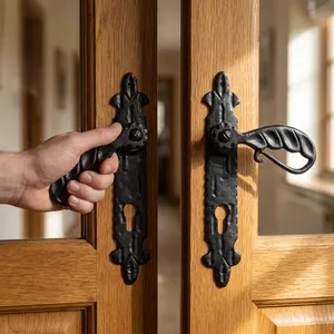 Poignée de tiroir traditionnelle en fer, vente en gros directe usine, quincaillerie de meuble, poignée à mortaise, Uttar Pradesh, antirouille, durable - Product Image 1