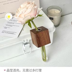 Florero de Madera Ecológico, Estilo Bambú, Minimalista, de 8 a 12 Pulgadas de Diámetro, Centro de Mesa para Decoración del Hogar y Bodas - Product Image 5