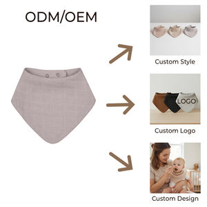 Baberos de algodón suave tipo bandana, baberos cómodos para bebés para uso diario - Product Image 5