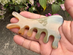 Handmade Breathable Buffalo Horn <b>Massage</b> Roller | Multi-Functional <b>Head</b> Face Gua Sha <b>Tool</b> | Modern Natural Polished Waterproof - Product Image 2