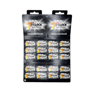 Cuchillas de afeitar Gillette 7 O'Clock Premium de doble filo para hombres, diseñadas para un afeitado ultra suave y preciso. - Product Image 2