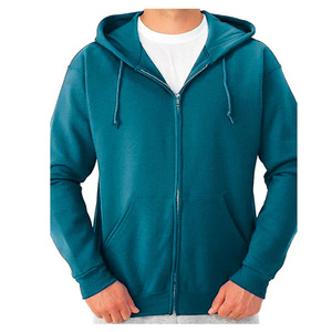 Men Winter Hoodie Sweatshirt Long Sleeve Breathable 100% Cotton Eco-Friendly Pullover Zipper <b>Design</b> Front Logo Plain Dyed Solid - Product Image 5