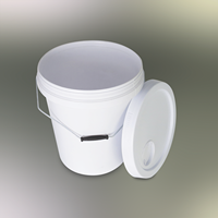 Seau antivol en plastique blanc de qualité alimentaire Folin-Sinhirose 20L pour peinture, sérigraphie, estampage à chaud, plastification mate